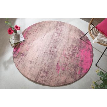 Vloerkleed Modern Art Rond Roze Beige 150cm - 41261
