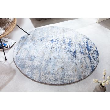 Vloerkleed Modern Art Rond Blauw Beige 150cm - 41268