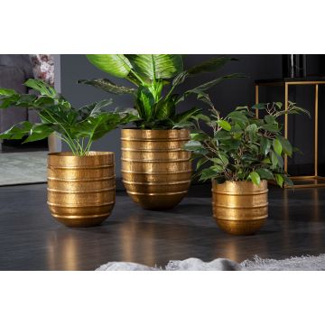 Bloempot Orient 3-delige Goud 24cm - 41269