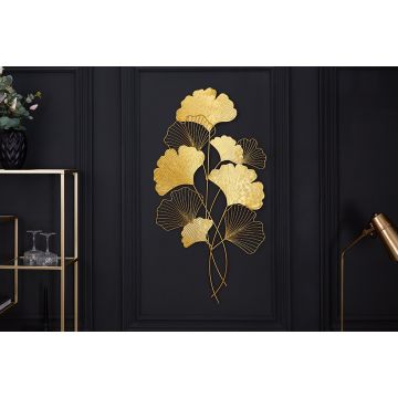 Wanddecoratie Ginkgo Goud 110cm - 41272