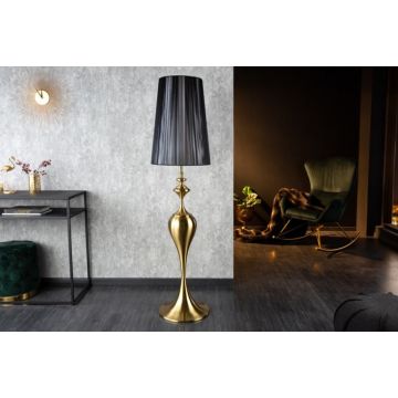 Vloerlamp Lucie Zwart Goud 160cm - 41526