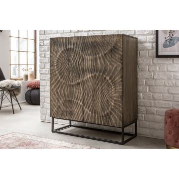 Kast Scorpion Grijs 100cm Massief Acacia Hout - 41571