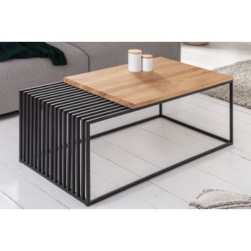 Salontafel Architecture 100x55cm Massief Eiken Hout - 41576