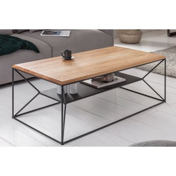 Salontafel Architecture 110cm Massief Eiken Hout - 41577