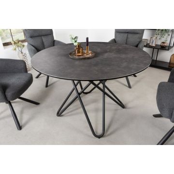 Ronde Eettafel 120cm Ellips Antraciet - 41710