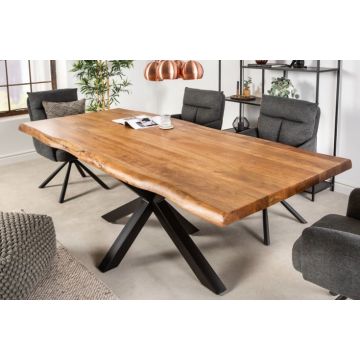 Eettafel Mammoet  220cm Massief Acacia Hout - 41743