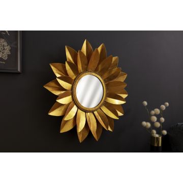 Wandspiegel Zonnebloem Goud 60cm - 41758