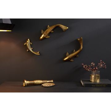 Vissen Koi 3-delig Antiek Goud 16cm - 41763