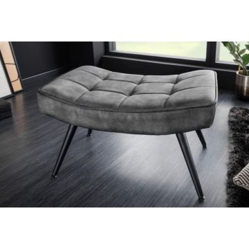 Hocker Scandinavia Grijs 54cm Fluweel - 41822