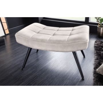 Hocker Scandinavia Crème 54cm Fluweel - 41826