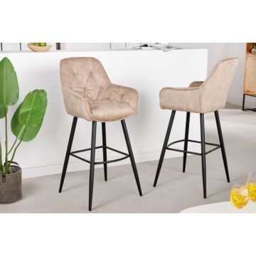 Barkruk Milano Champagne Fluweel - 41958