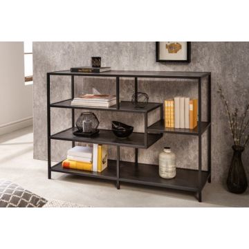 Open Kast Slim Line Zwart 114cm - 42019