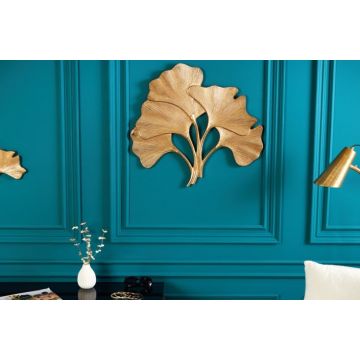 Wanddecoratie Ginkgo Leafs Goud 60cm - 42031