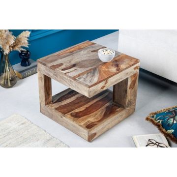 Salontafel Giant 45x45cm Massief Sheesham Hout - 42542