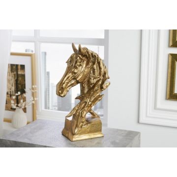 Sculptuur Paardenhoofd Goud 24cm - 42989