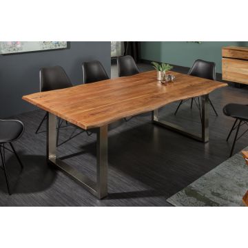 Eettafel Mammoet Honey 160cm Massief Acacia Hout - 39391&38794