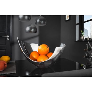 Decoratie Schaal Abstract Zilver 24cm -  8510