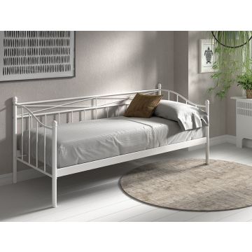 Bed Sablo Wit 90x200cm Inclusief Lattenbodem  - RF88109-1