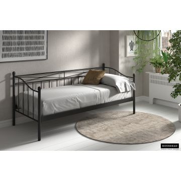 Bed Sablo Zwart 90x200cm Inclusief Lattenbodem - RF88109-2
