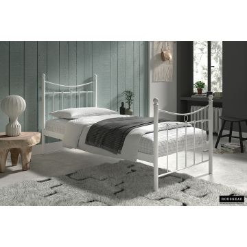 Bed Sacha Wit 90x200cm Inclusief Lattenbodem - RF88209-1