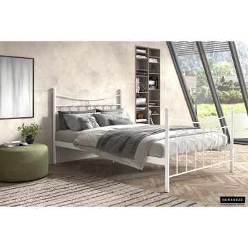 Bed Sacha Wit 140x200cm Inclusief Lattenbodem - RF88214-1
