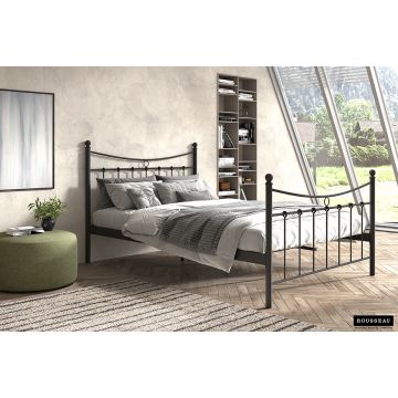 Bed Sacha Zwart 140x200cm Inclusief Lattenbodem - RF88214-2