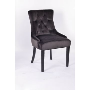 Eetkamerstoel Bristol Grijs/Zwart Velours - RD9702-2