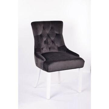 Eetkamerstoel Bristol Grijs/Wit Velours - RD9702-3