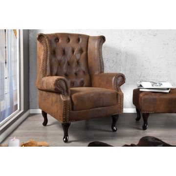 Fauteuil Chesterfield Antiek Bruin - 19448