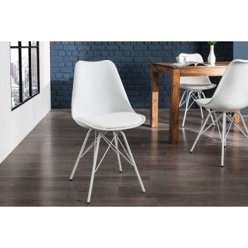 Eetkamerstoel Scandinavia Retro Wit - 36205