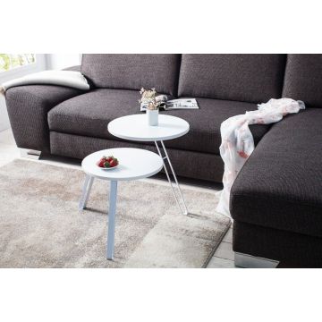 Bijzettafel Twin Wit 55cm - 36727