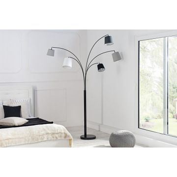 Vloerlamp Levels Grijs/Wit/Zwart 205cm - 36398