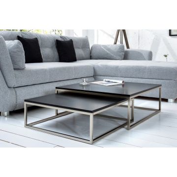 Salontafel 2-delig New Fusion Zwart 75cm - 37118