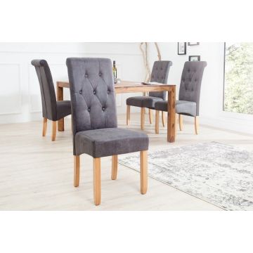 Eetkamerstoel Chesterfield Grijs - 37293