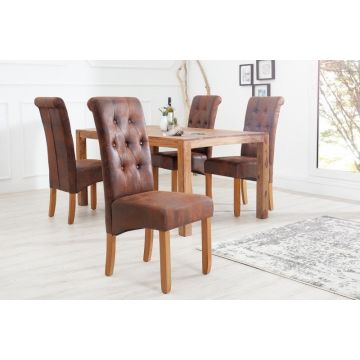 Eetkamerstoel Chesterfield Whisky Bruin - 37292