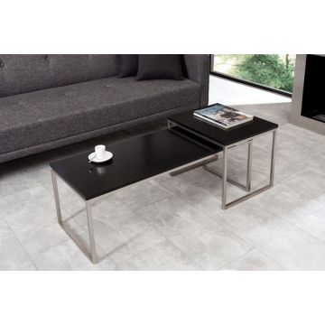 Salontafel Nobile 2-delig Zwart 100cm - 37735