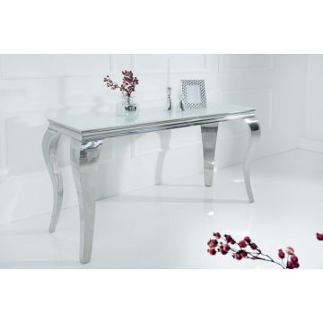 Sidetable Modern Barock 140cm Wit/Zilver - 37905