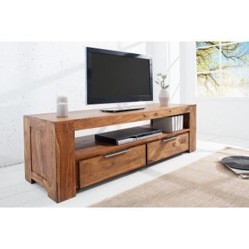 TV meubel Makassar 130cm Massief Sheesham Hout - 37892