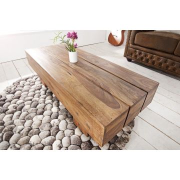 Salontafel Bolt 100cm Massief Sheesham Hout - 36337