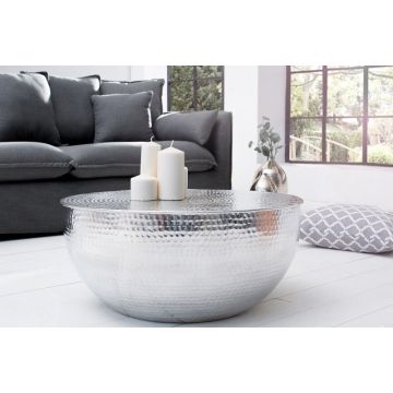 Salontafel Orient Rond Zilver 70cm - 37913