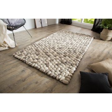 Vloerkleed Organic Grijs Vilt 200x120cm - 38254