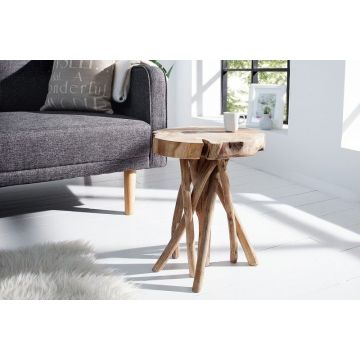 Bijzettafel Root 30cm Massief Teak Hout - 37629