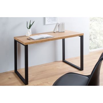 Combideal Bureaustoel Clever Zwart + Bureau Modern Black Desk Zwart 120cm Eiken - 9720&38428