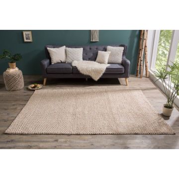 Vloerkleed Wool Beige 240x160cm - 38761