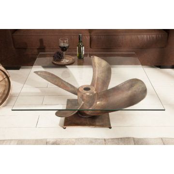 Salontafel Ocean 85cm antiek koper - 39254