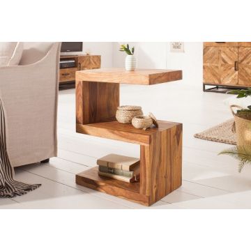 Bijzettafel S 45cm Massief Sheesham Hout - 39382