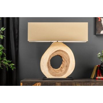 Tafellamp Organic Artwork 80cm walnoot - 39626