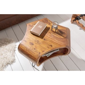 Salontafel Organic Living 60cm Massief Sheesham Hout - 39752