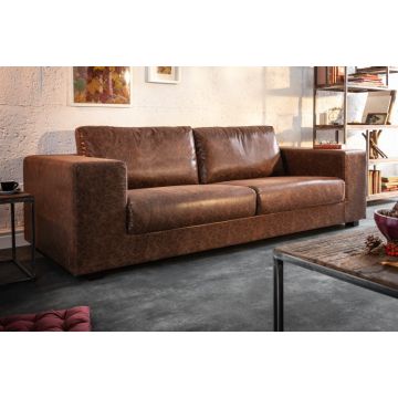Bank Lounger Vintage Bruin 220cm - 39764