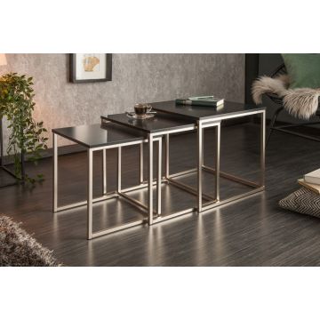 Salontafel 3-delige set New Fusion Zwart 40cm - 37116